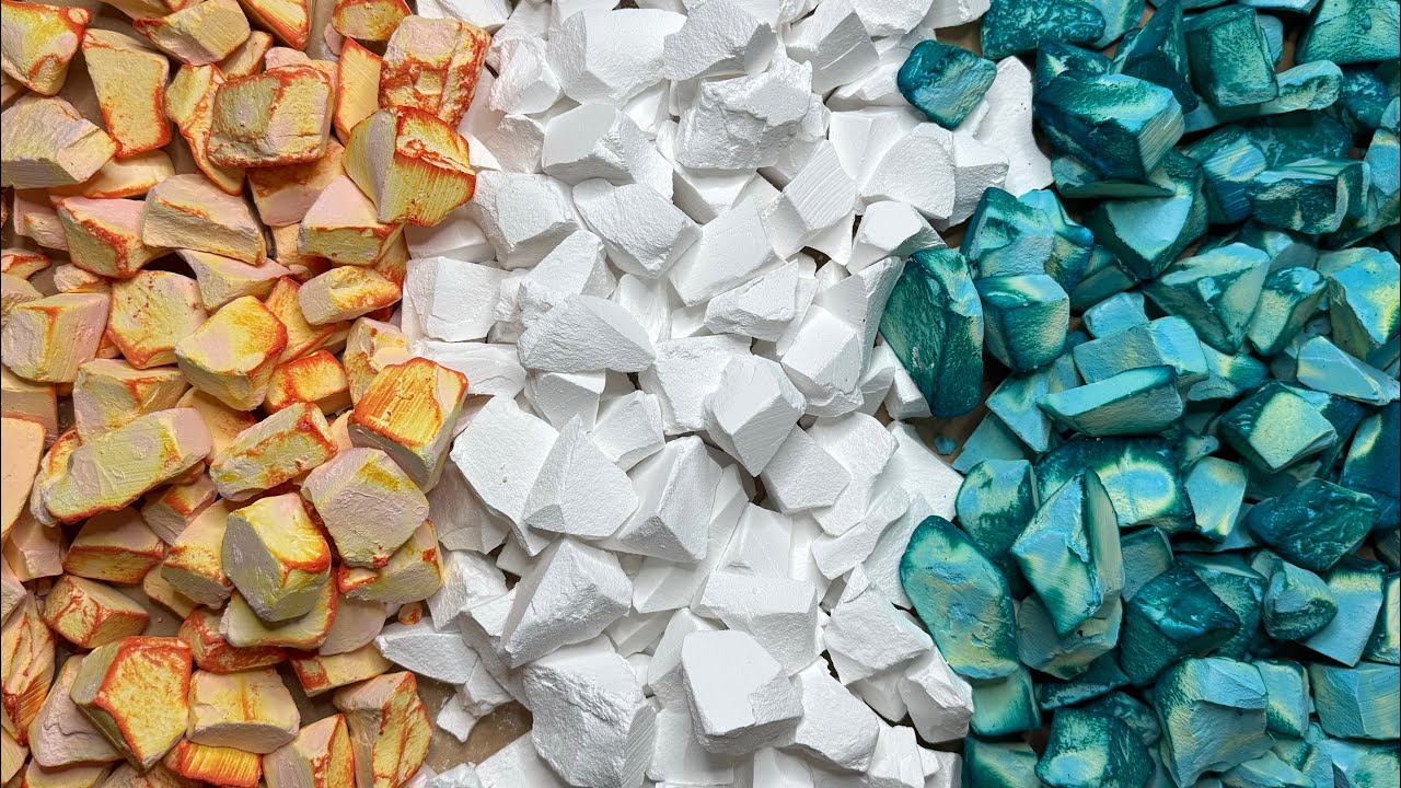 ASMR | Dyed | Chunks | GymChalk | Satisfying #asmrgymchalk #gymchalk #satisfying #crunchy #chunks 
