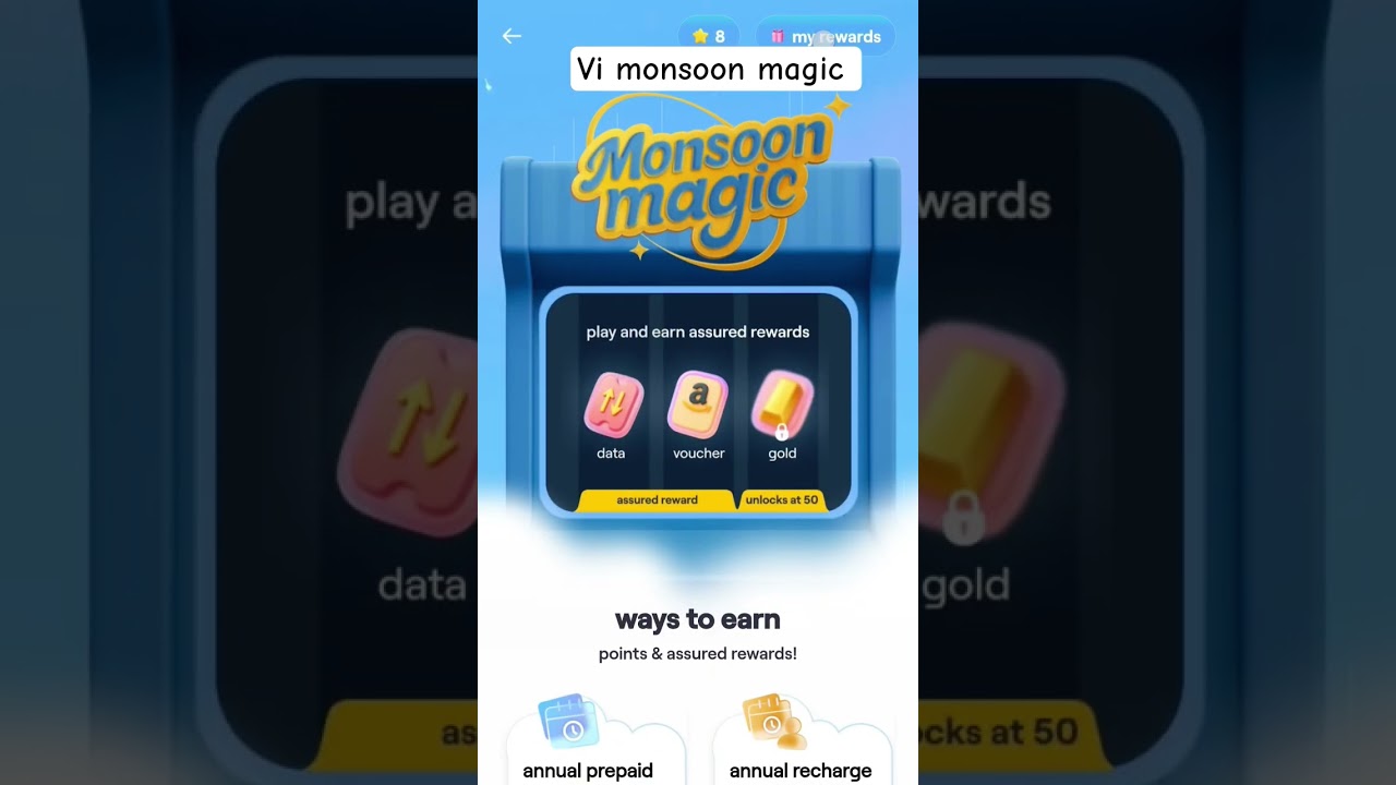 vi monsoon magic 🪄 #vodafone #vi free rewards #shorts