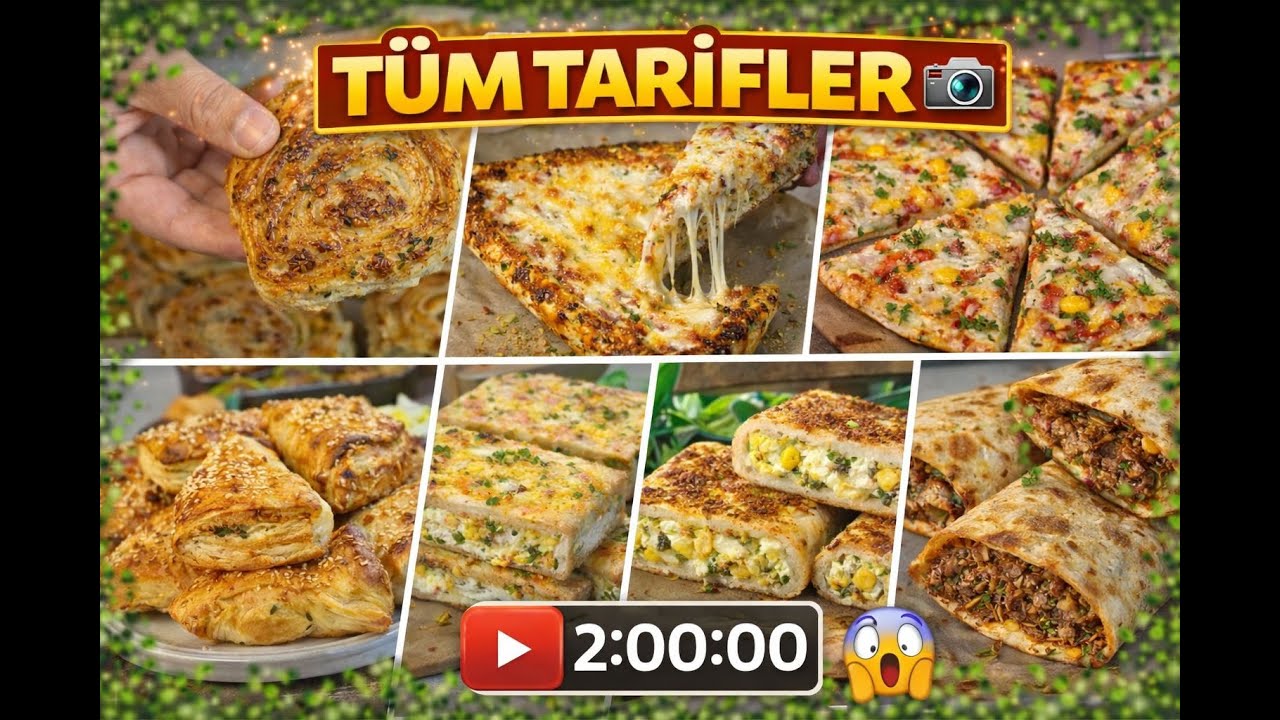 TEK VİDEODA 15 EFSANE TARİF! 🥐🥕 Poğaçadan Mezeye Her Şey Bu Arşivde!