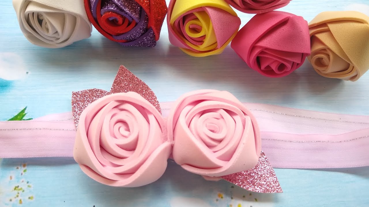 Mini Rosas com 2 fitas de EVA - Fácil, linda, econômica e rápida