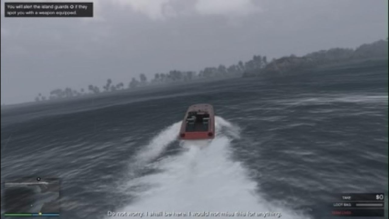 Cayo Perico Heist during a thunderstorm!
