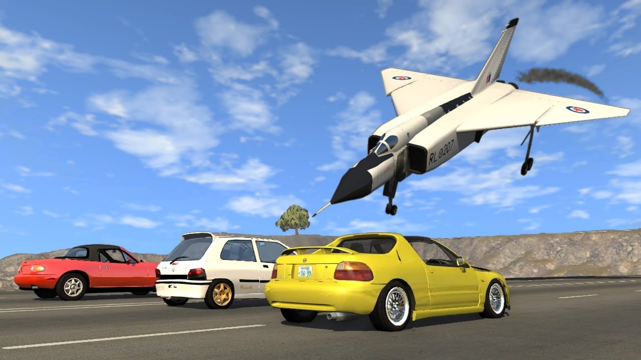 Beamng drive - Sudden Drag Race Crashes