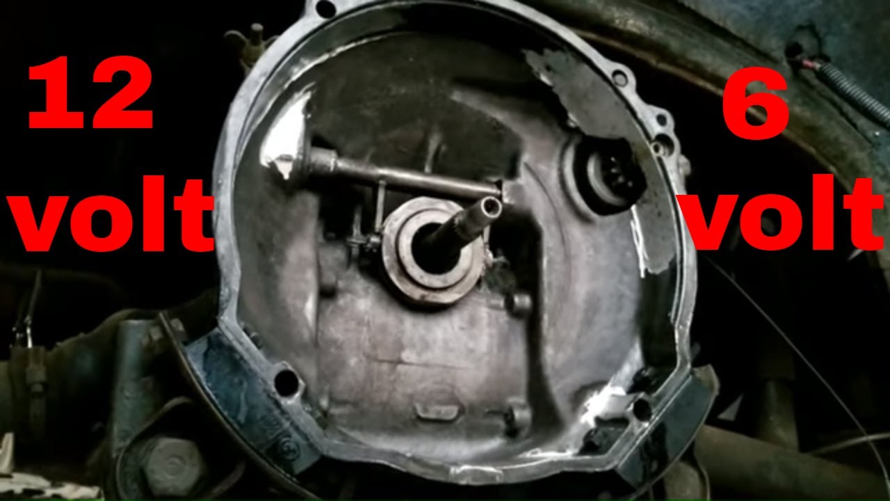 Machining 6 volt vw trans case for 12 volt 200 mm flywheel