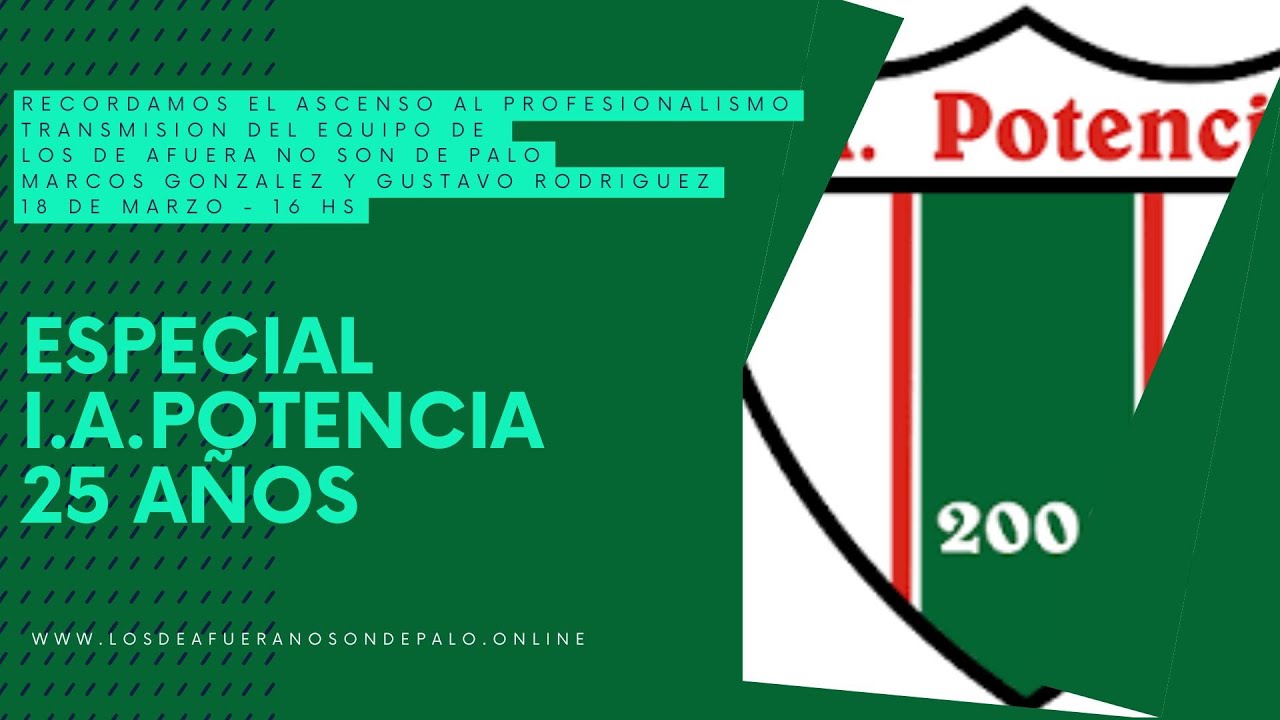 ESPECIAL 25 AÑOS DE LA INSTITUCION ATLETICA POTENCIA - RECORDAMOS EL ASCENSO AL PROFESIONALISMO