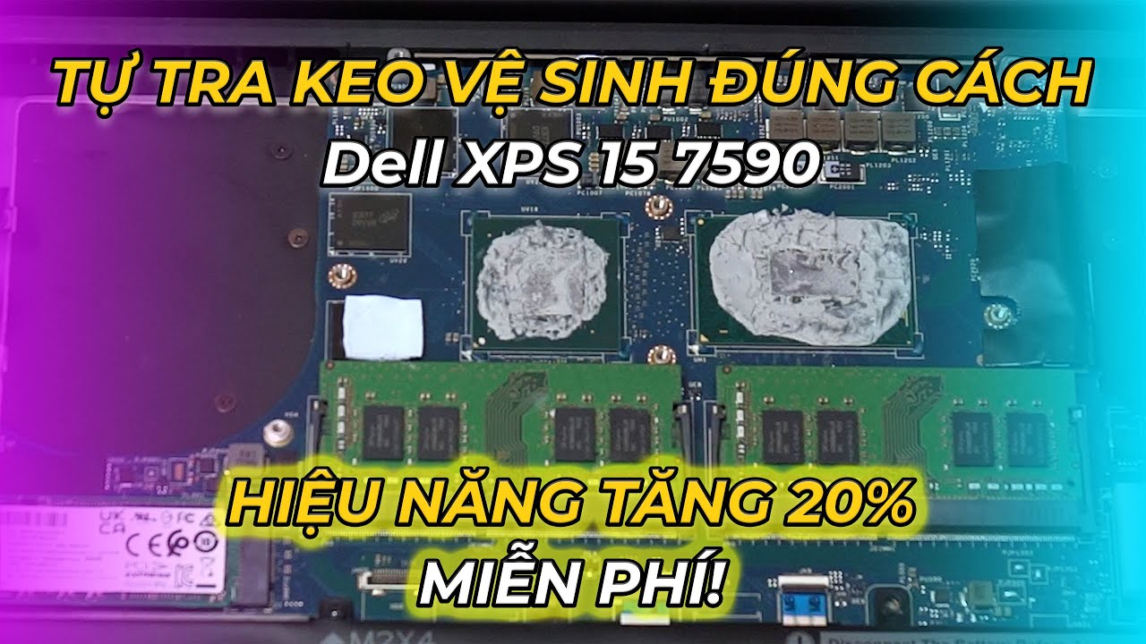 Sự quan trọng của Vệ sinh máy tra keo tản nhiệt định kỳ! Dell XPS 15 7590: Hiệu năng tăng 20%!