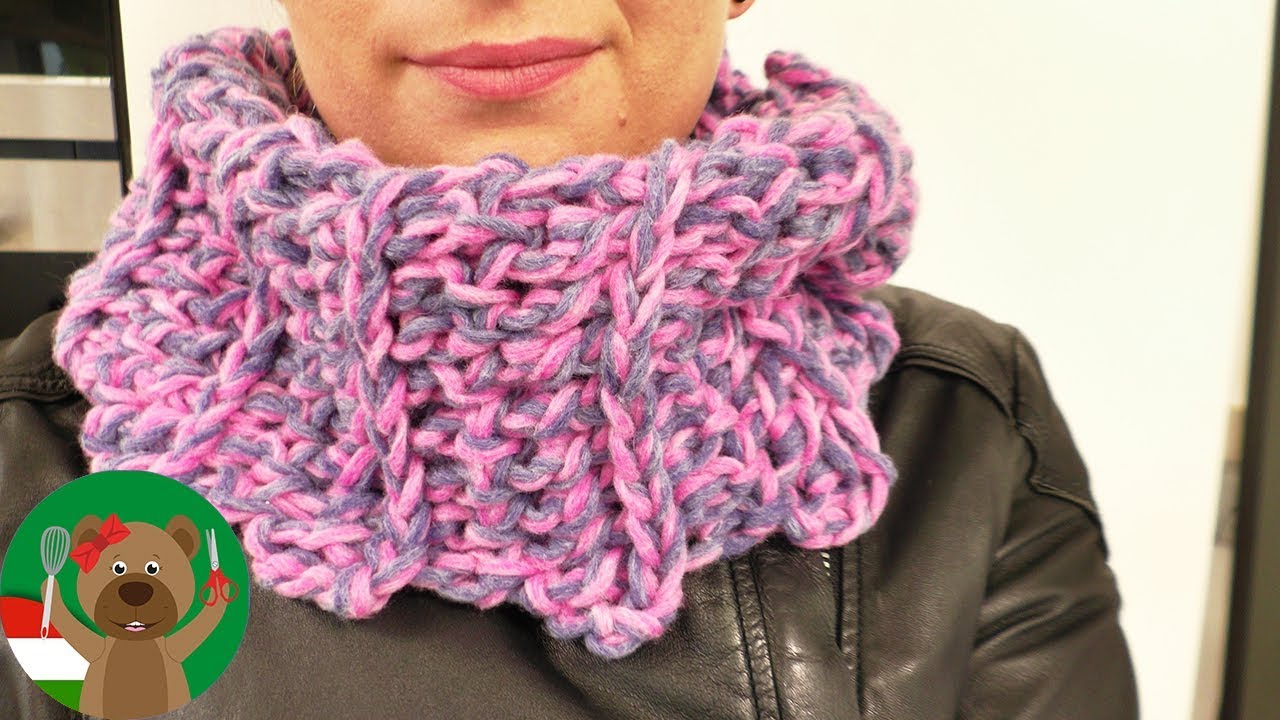 Gyors csősál horgolás | Egyszerű csősál készítése házilag | Két gombolyag| Woolly Hugs merinó juh