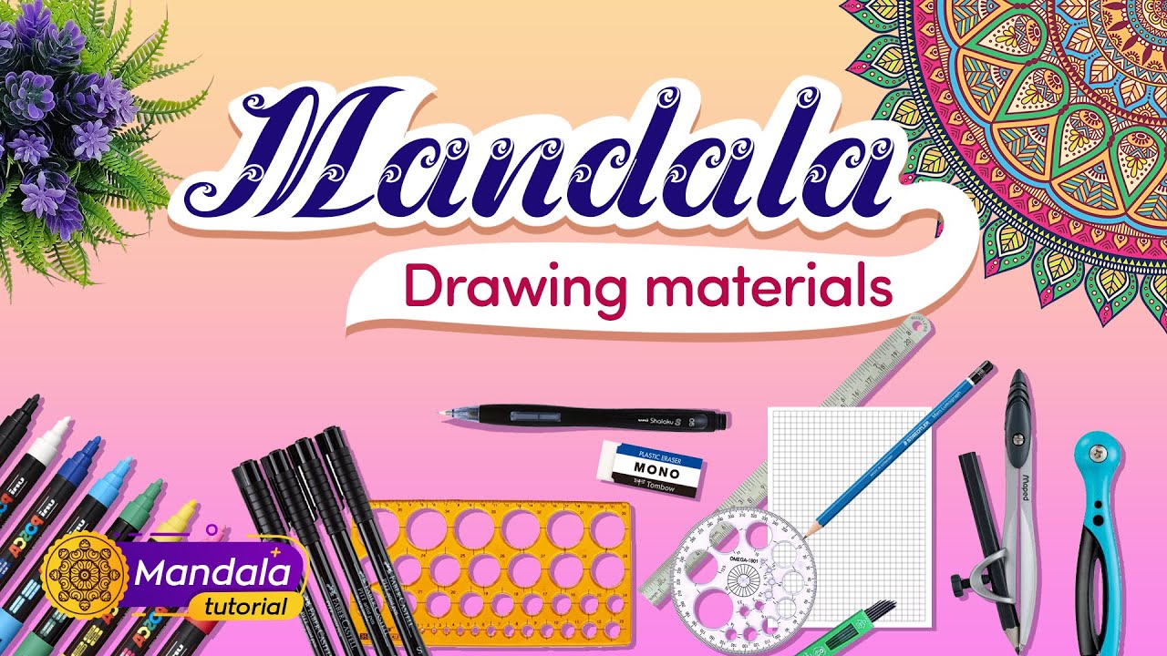Materials needed for Mandala art || Mandala Drawing Materials || Mandala basic Art Supplies