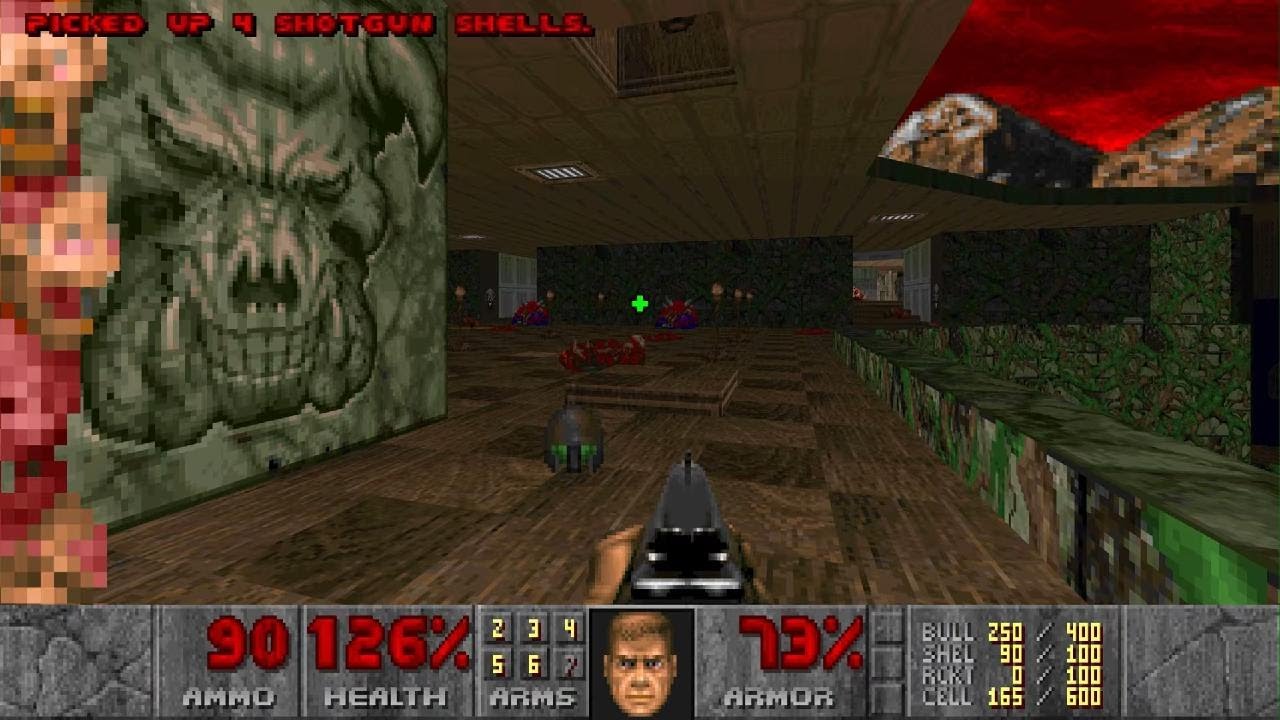 Doom + Doom 2 - Ultimate Doom - E2M5: Command Center (Exit to Secret Level) 