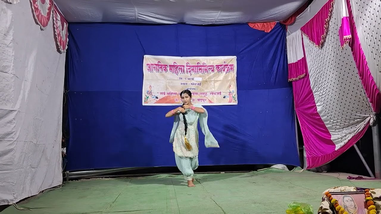 Solo Girl Punjabi Dance | Women’s Day Cultural Program | Khemjai Village 
