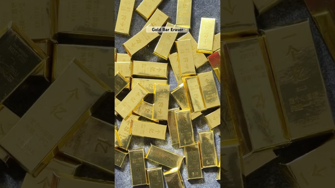 Most Expensive Eraser 😋 Gold Bar Eraser 😎✨#stationery #stationary #gold #eraser #cute #kawaii