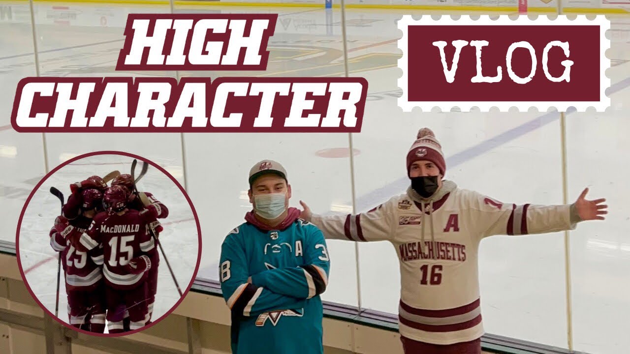 UMass Hockey Road Trip to Vermont - High Character Vlog #1