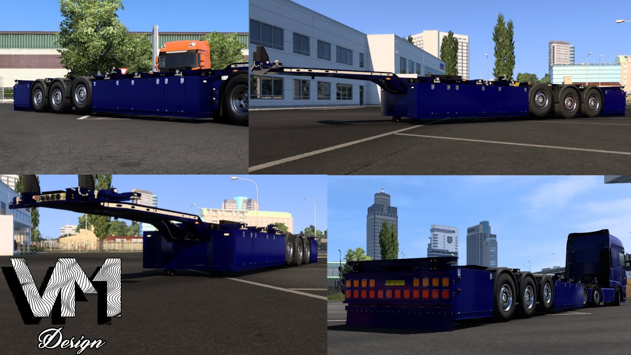ETS2 MODDING |-| DESIGNING Custom SIDESKIRTS & BUMPER for the KRONE BoxLiner TRAILER |-| TIMELAPSE