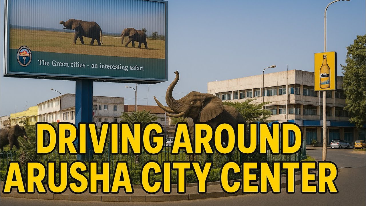 Driving Around Arusha City Center.