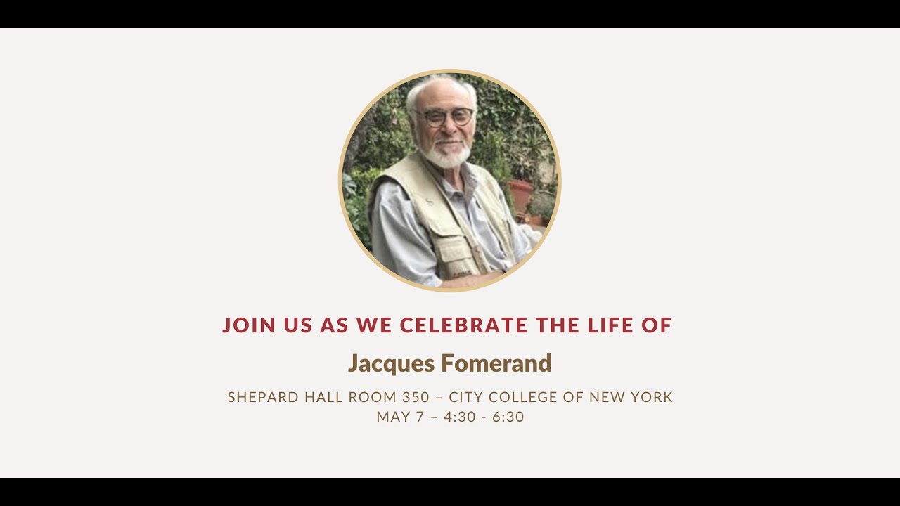 Celebrating the Life of Jacques Fomerand