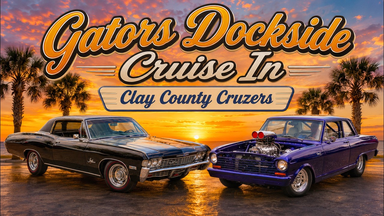 Gators Dockside Muscle Car Cruise in - Clay County Cruzers - Jax Florida
