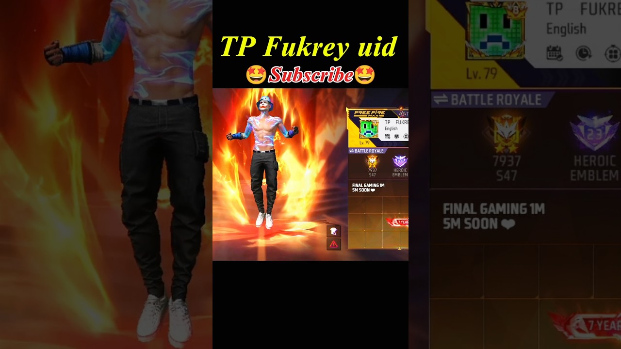 TP Fukrey ki uid kya hai 😱 | Tp Fukrey Bhai uid in free fire 🔥 | #shorts #freefire #raistar #uid
