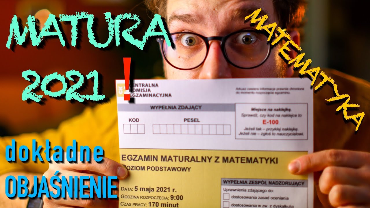 📝MATURA 2021 Matematyka ROZWIĄZANIA❗️Dokładne i ELEGANCKIE objaśnienie❗️ (maj - poziom podstawowy)