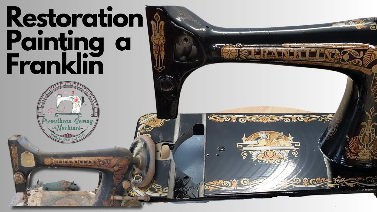 Restoration Painting a vintage Franklin Sewing Machine