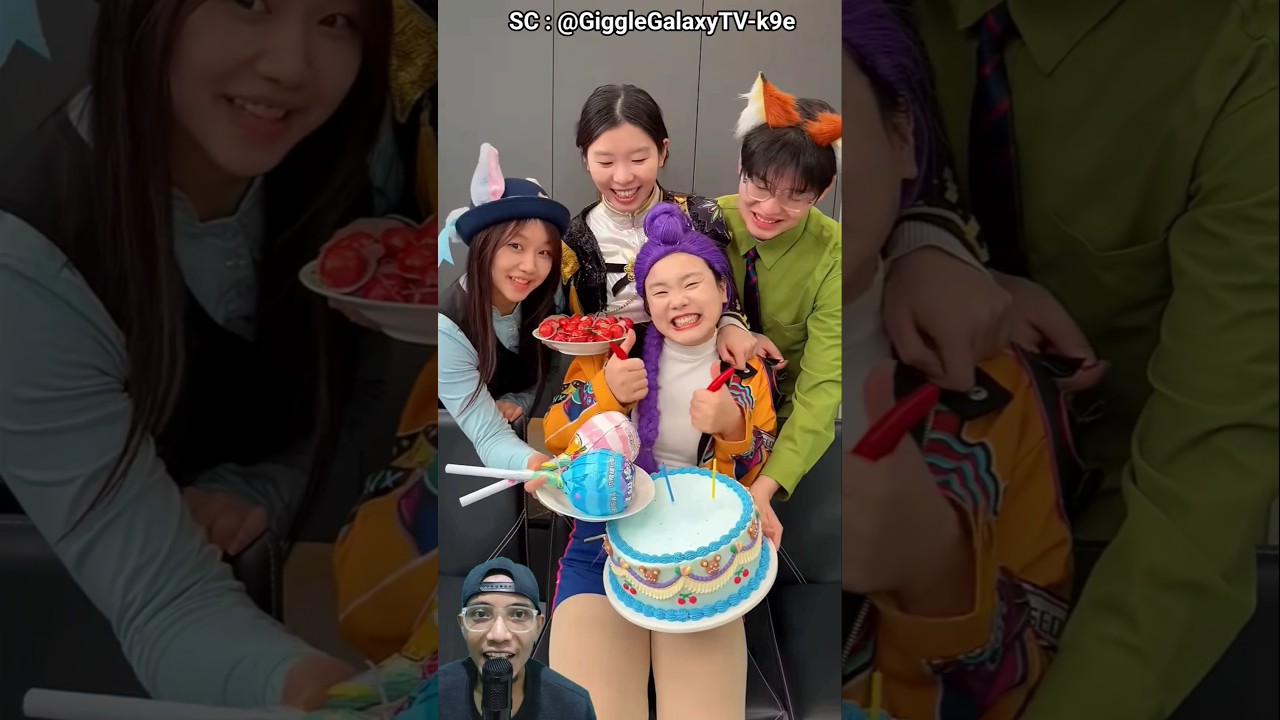 Сюрприз на день рождения от Руми из K-pop "Охотники на демонов" ❤️🎂 GiggleGalaxyTV-k9e