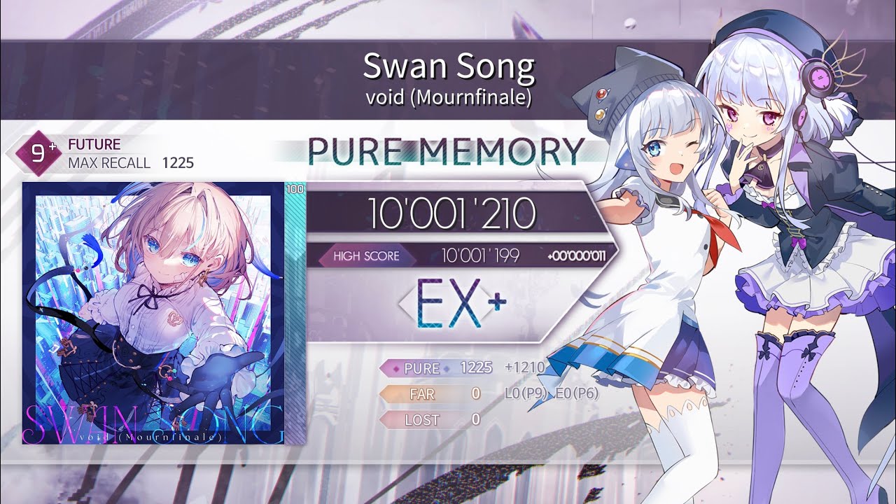 【Arcaea】 Swan Song [FTR 9+] PM 10'001’210pts (Max -15)