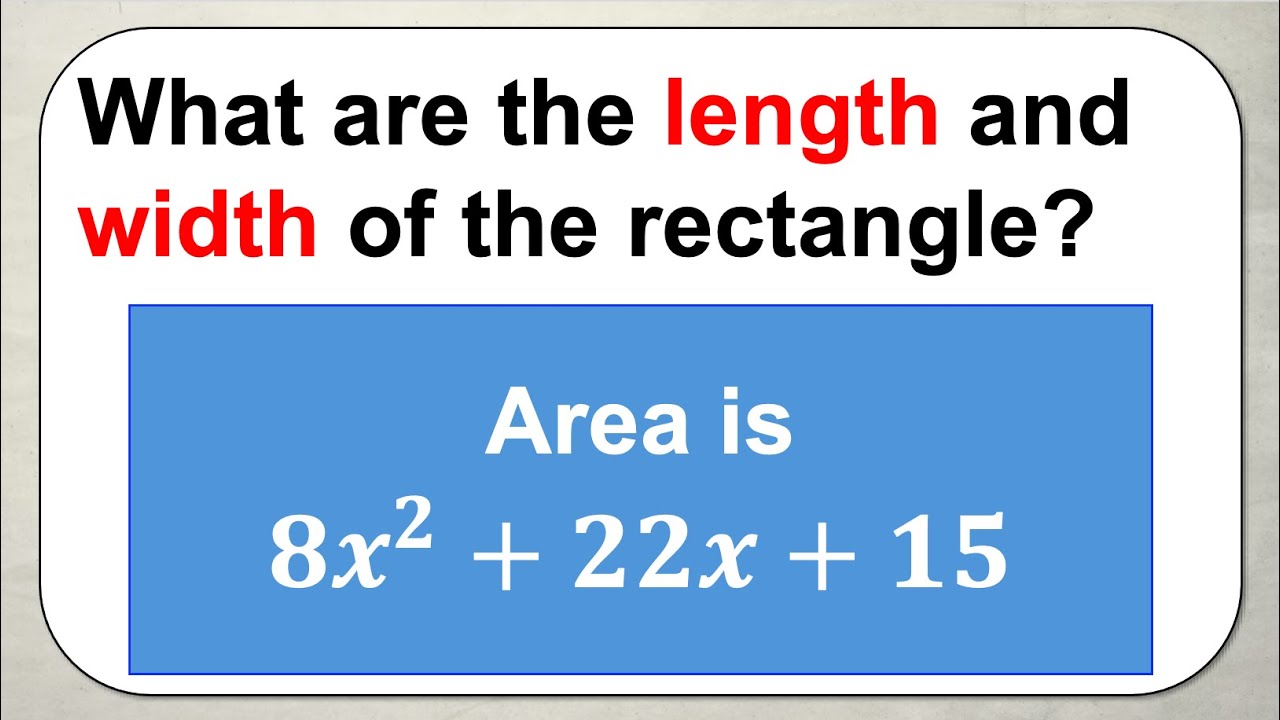 Can You Find the Dimensions of This Rectangle? | Think Math