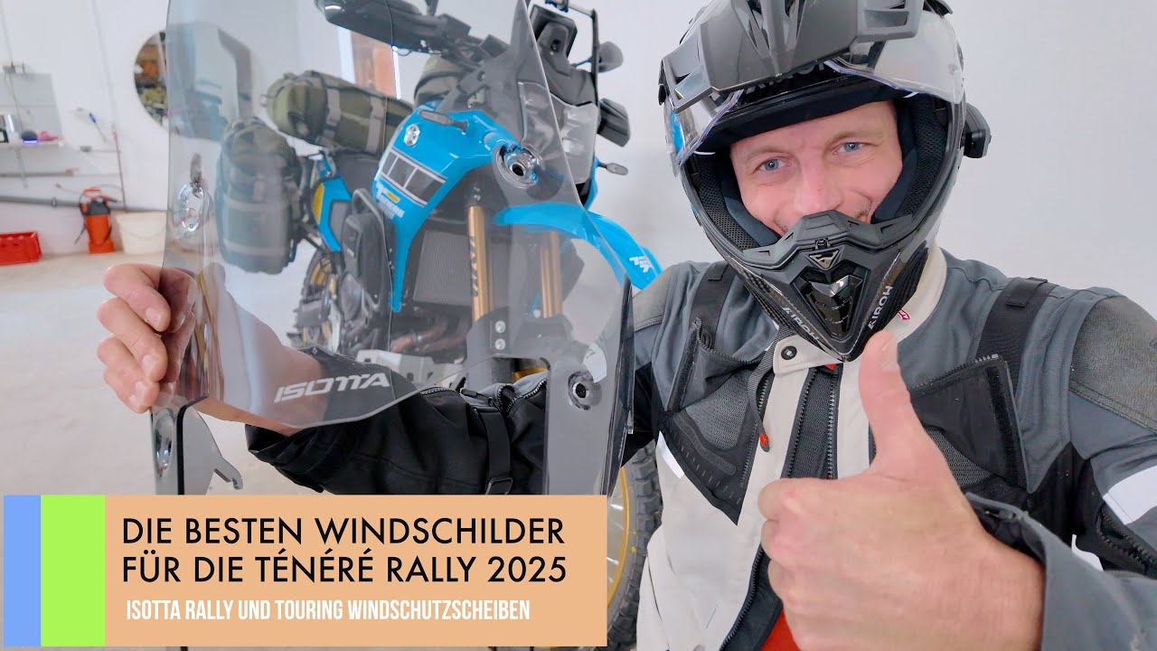 Die besten Windschilder für die Ténéré 700 Rally 2025. Isotta Rally und Touring Windschutzscheiben.