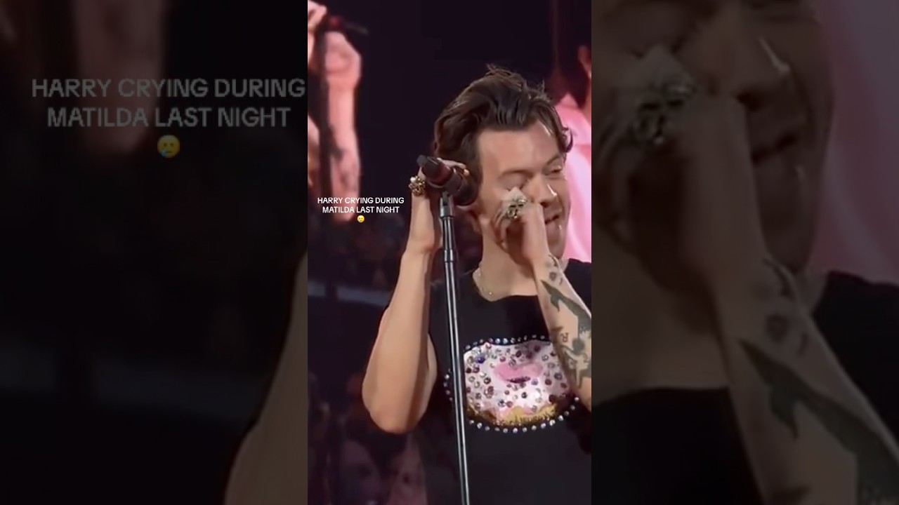 Harry Styles gets emotional singing Matilda&hellip; my heart can&rsquo;t take it 🥹❤️ #HarryStyles