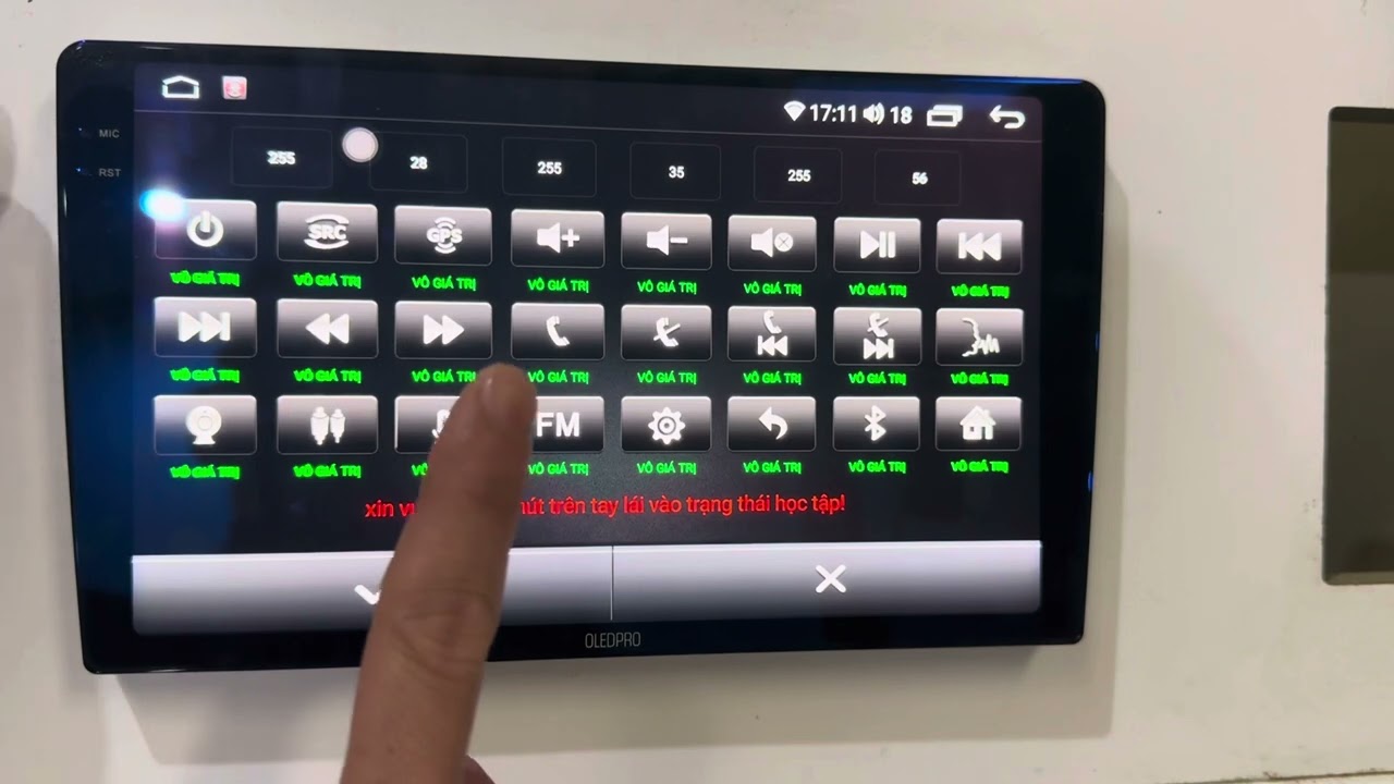 Cách học lại khiển vô lăng trên màn hình android