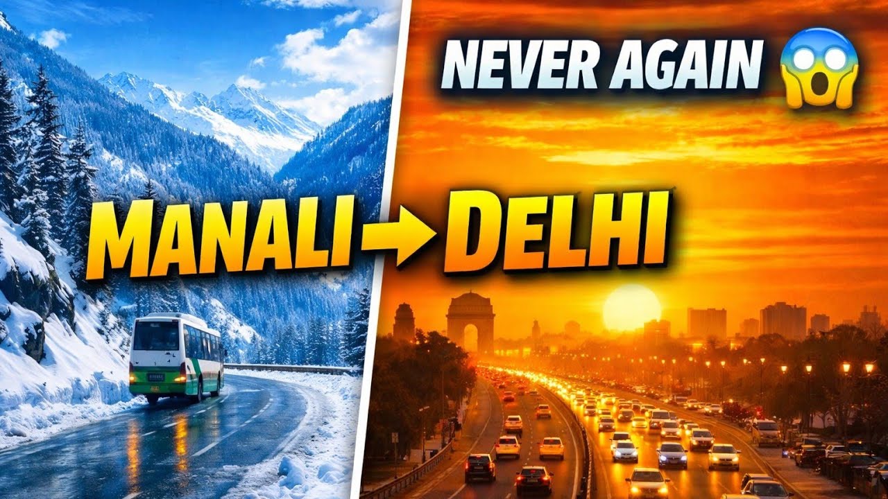 Snow to City in 12 Hours | Manali to Delhi