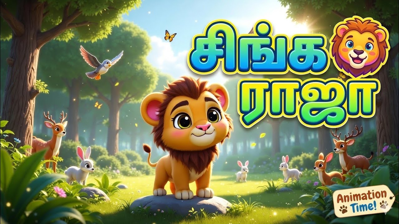 சிங்க ராஜா 🦁👑 | காட்டுக்குள்ள கிங்கு ராஜா | Kids Tamil Rhyme | LittleLittleSuperStars