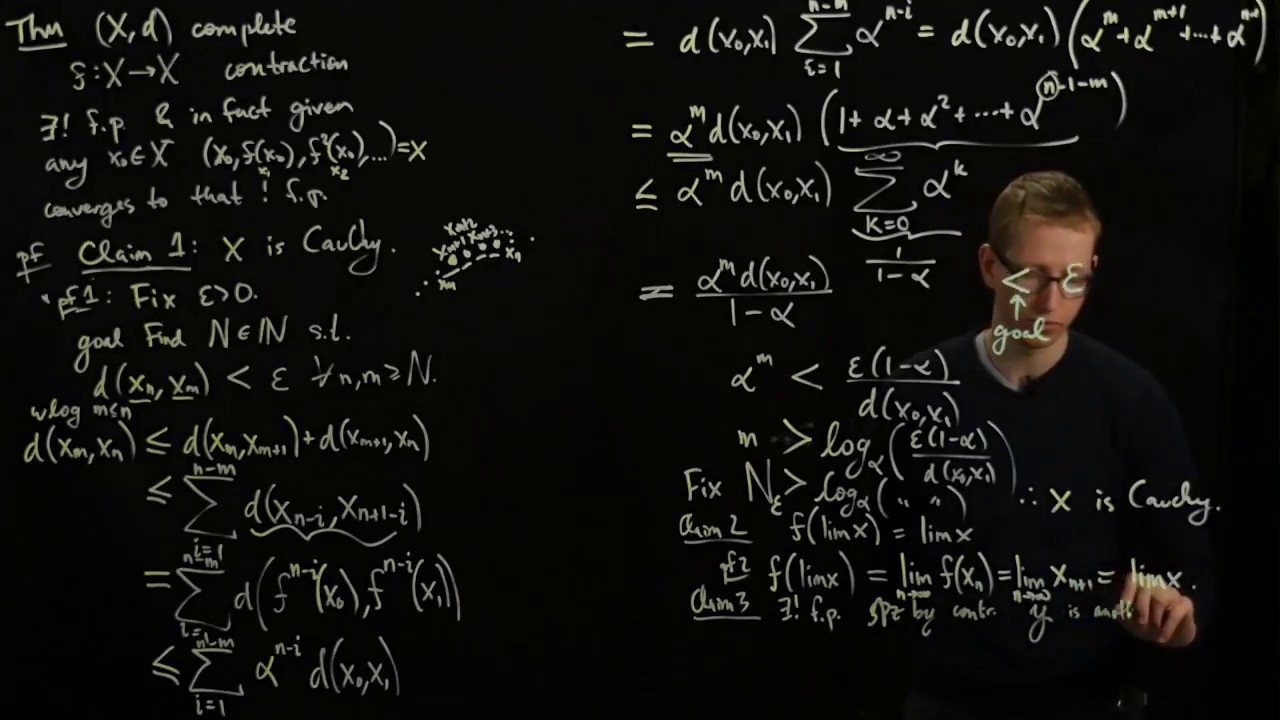 Analysis II Lecture 17 Part 2 contraction mapping theorem I