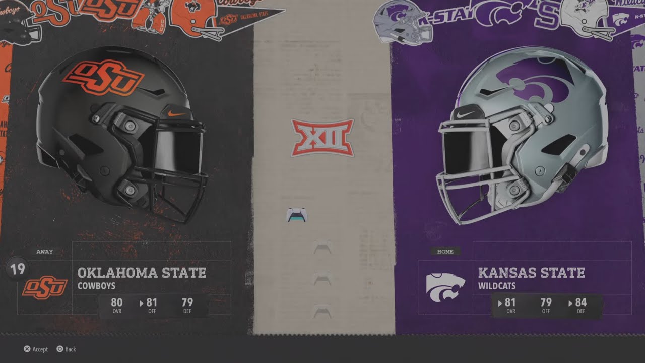 #19 Oklahoma State vs Kansas State WK11 2030 AI vs AI