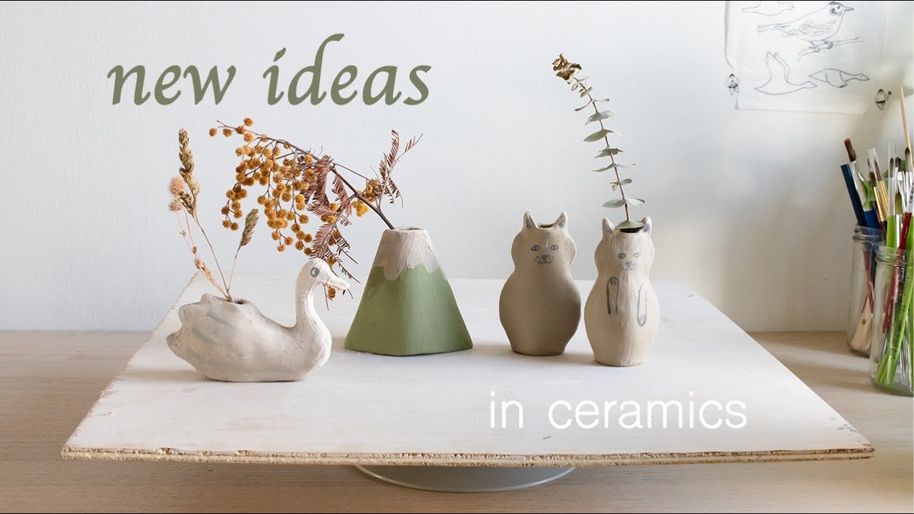 Developing new ideas for ceramics / making ceramic vases at home