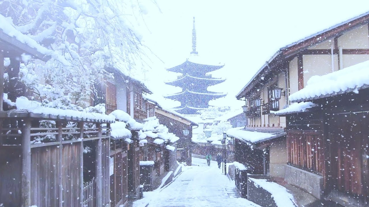 【絶景！雪の京都東山を歩く２時間】祇園 三年坂 八坂の塔 清水寺 八坂神社 円山公園　Kyoto snow walking tour  ASMR