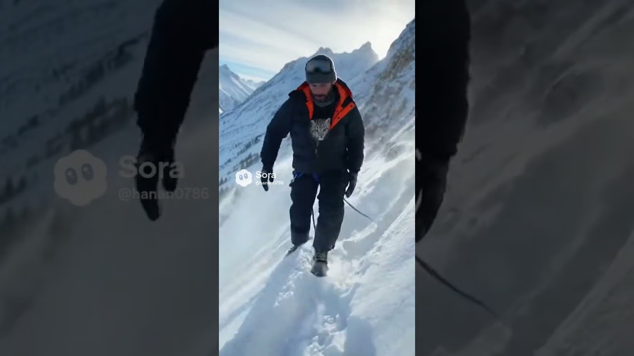 A small leopard trapped in ice on mountain no one expected how this man save this leopards life