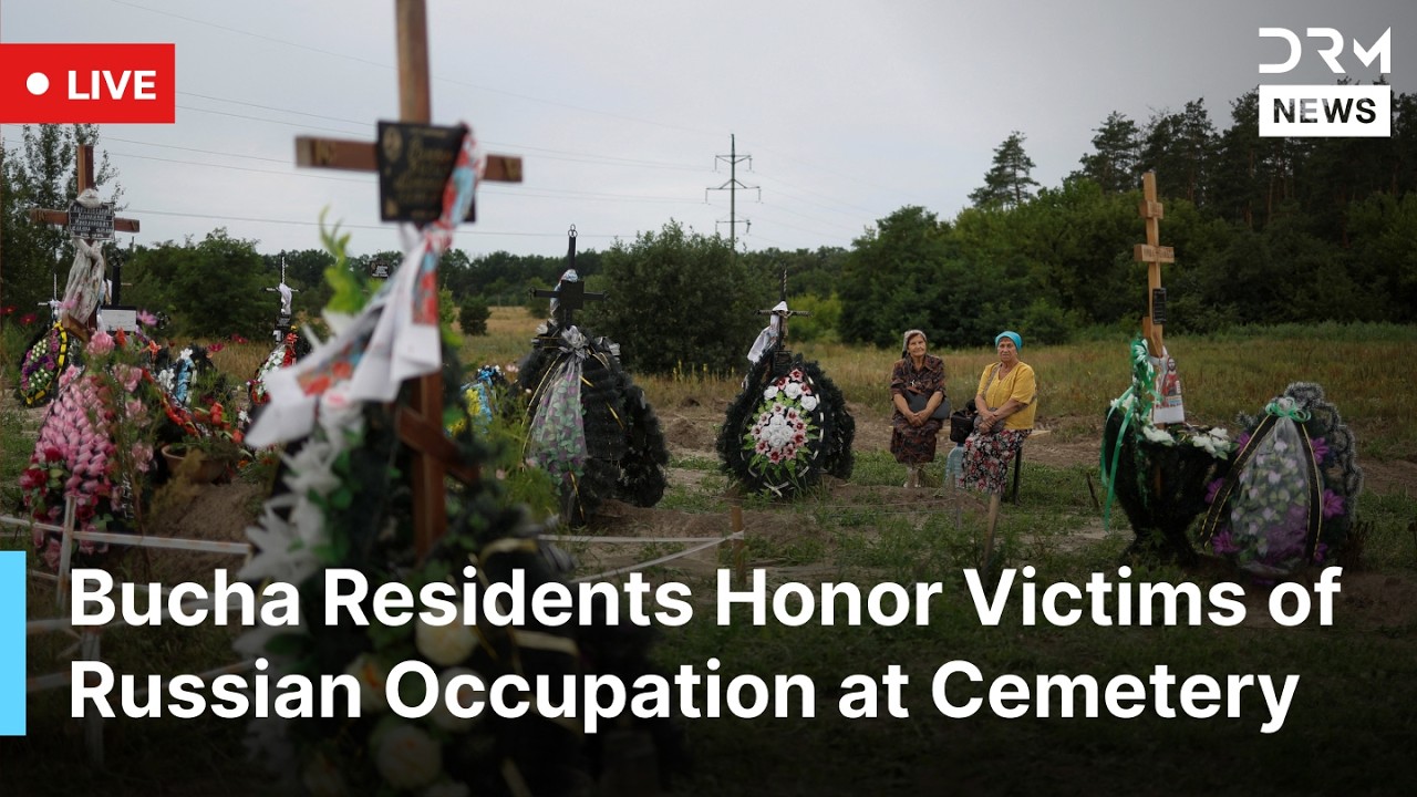 LIVE: Bucha Residents Honor Victims of Russian Occupation at Cemetery