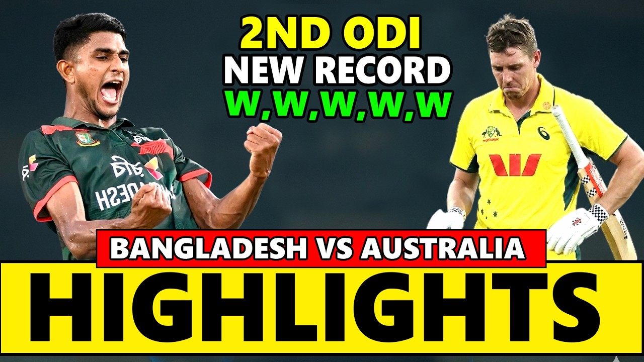 Bangladesh vs Australia 2nd ODI Match Highlights 2026 | Ban vs Aus Highlights Today