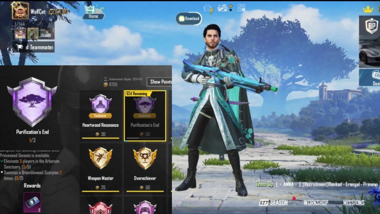 How To Complete Heartwood Resonance and Purifications End Achievement in 4.2 update PUBGM