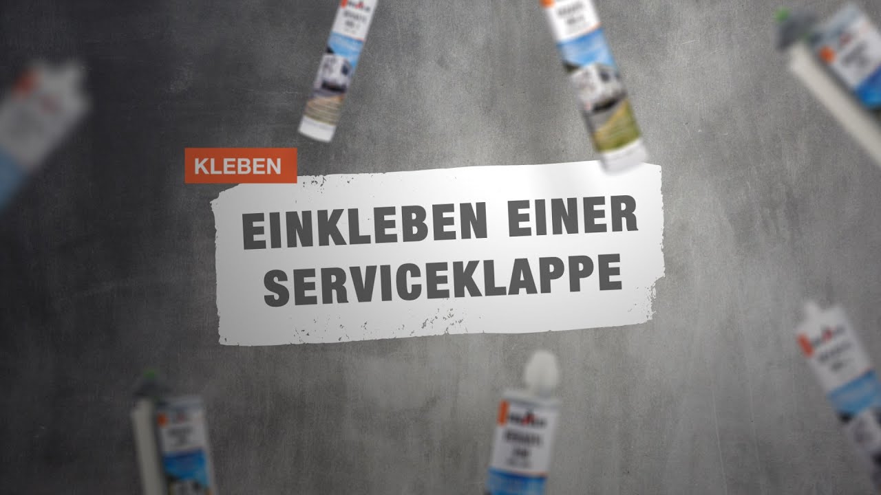 Einkleben einer Serviceklappe