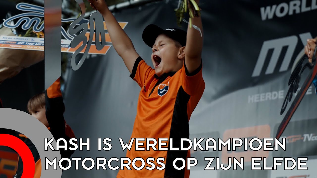 Kash is op zijn elfde al wereldkampioen motorcross