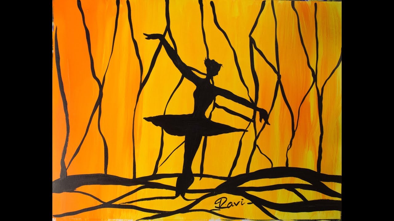 Ballet Girl Acrylic Painting