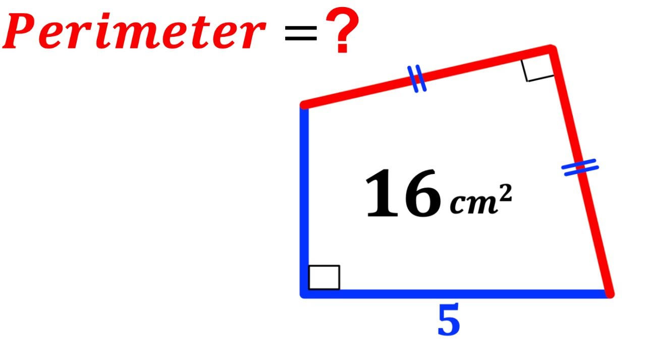 Can you find Perimeter of the Quadrilateral? | (Area) | #math #maths | #geometry