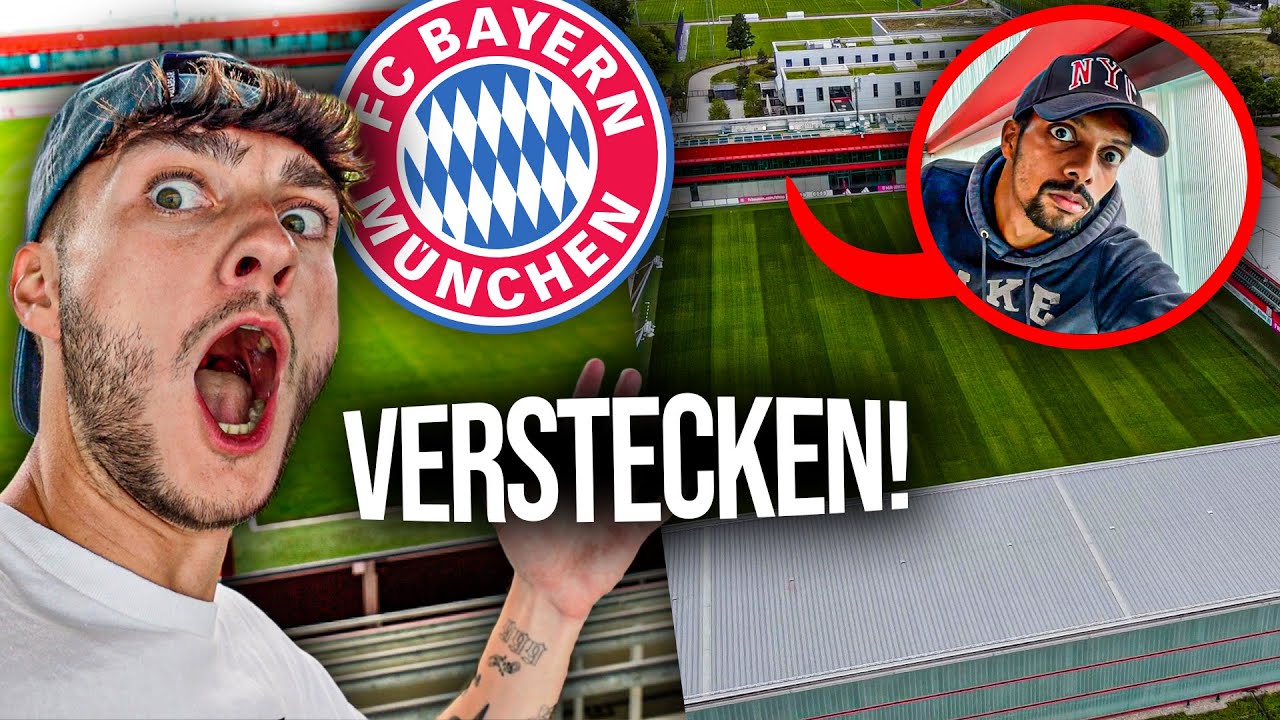 VERSTECKEN CHALLENGE AUF DEM FC BAYERN CAMPUS!