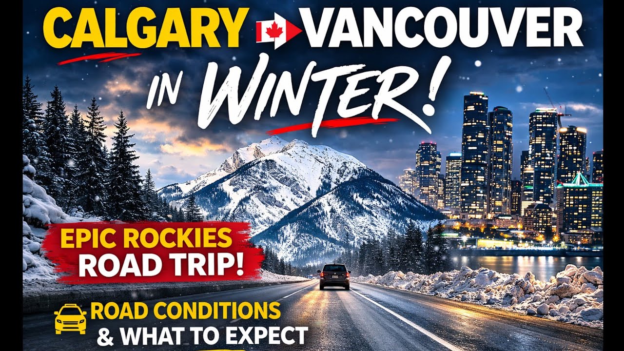  Calgary ➜ Vancouver Winter Drive ❄️ | Kids + Rockies Adventure| Family adventures 