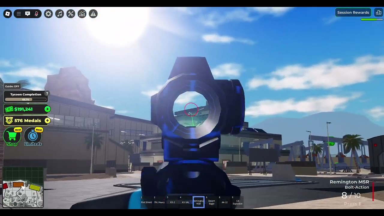 Roblox war tycoon do rebith 12 and different FFA`s