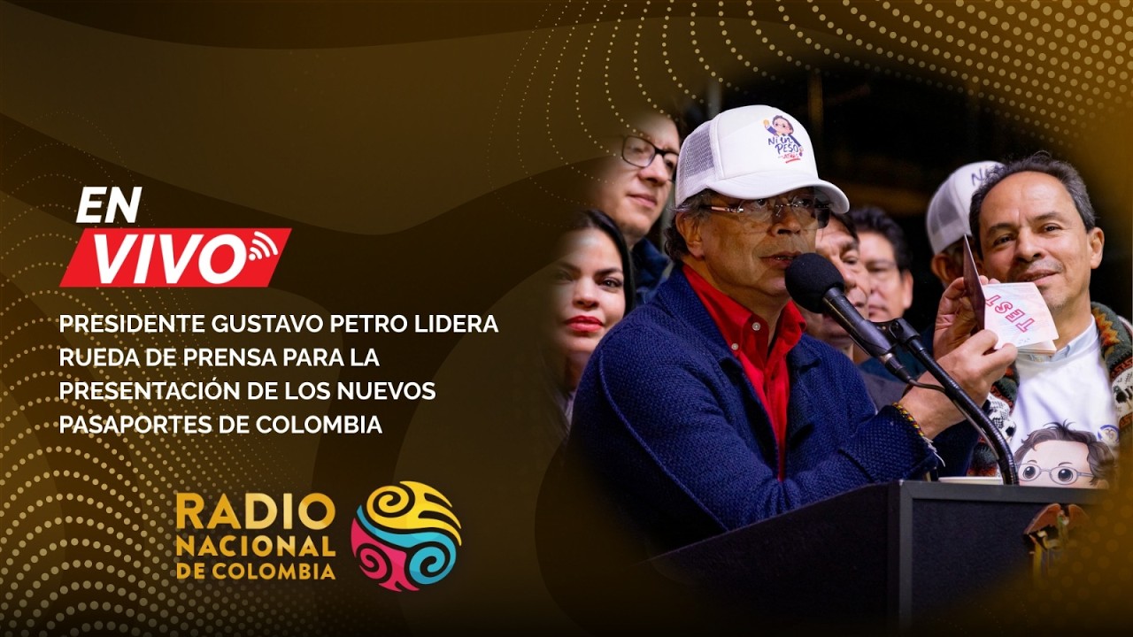 Pdte. Gustavo Petro lidera rueda de prensa para la presentación de los nuevos pasaportes de Colombia