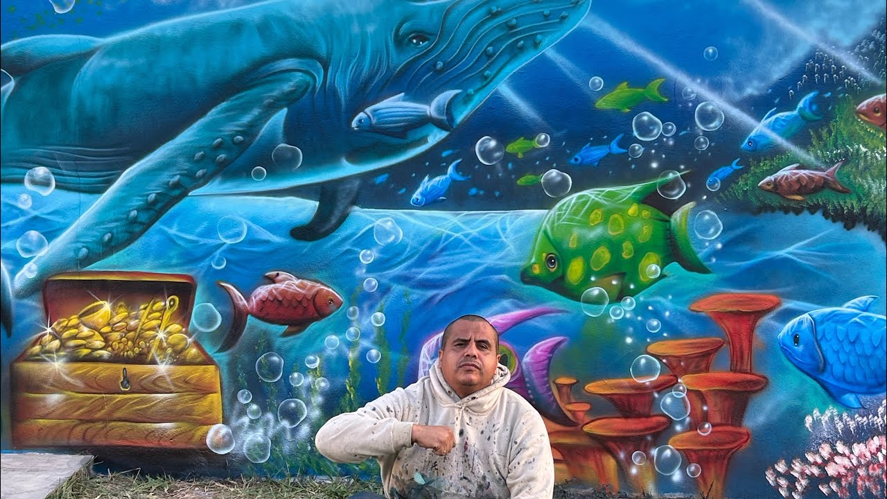 Así revivimos este muro 🎨🐋|Padre Santo