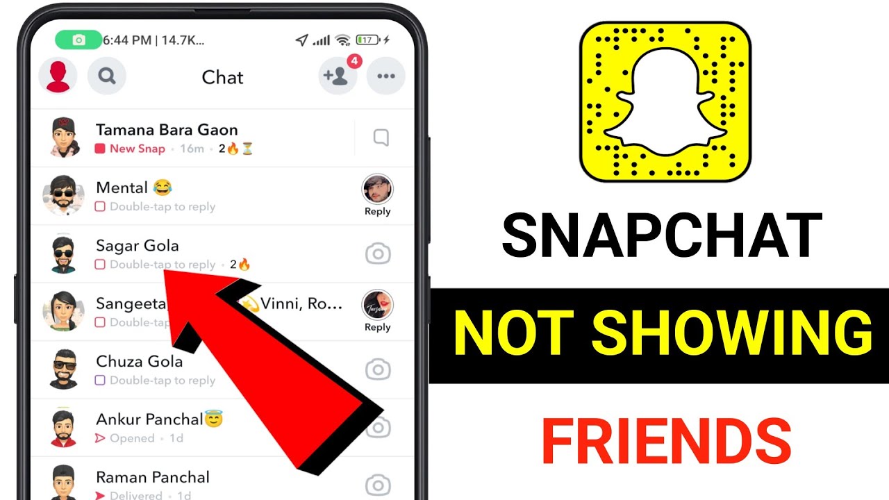 How to fix snapchat not showing friends problem