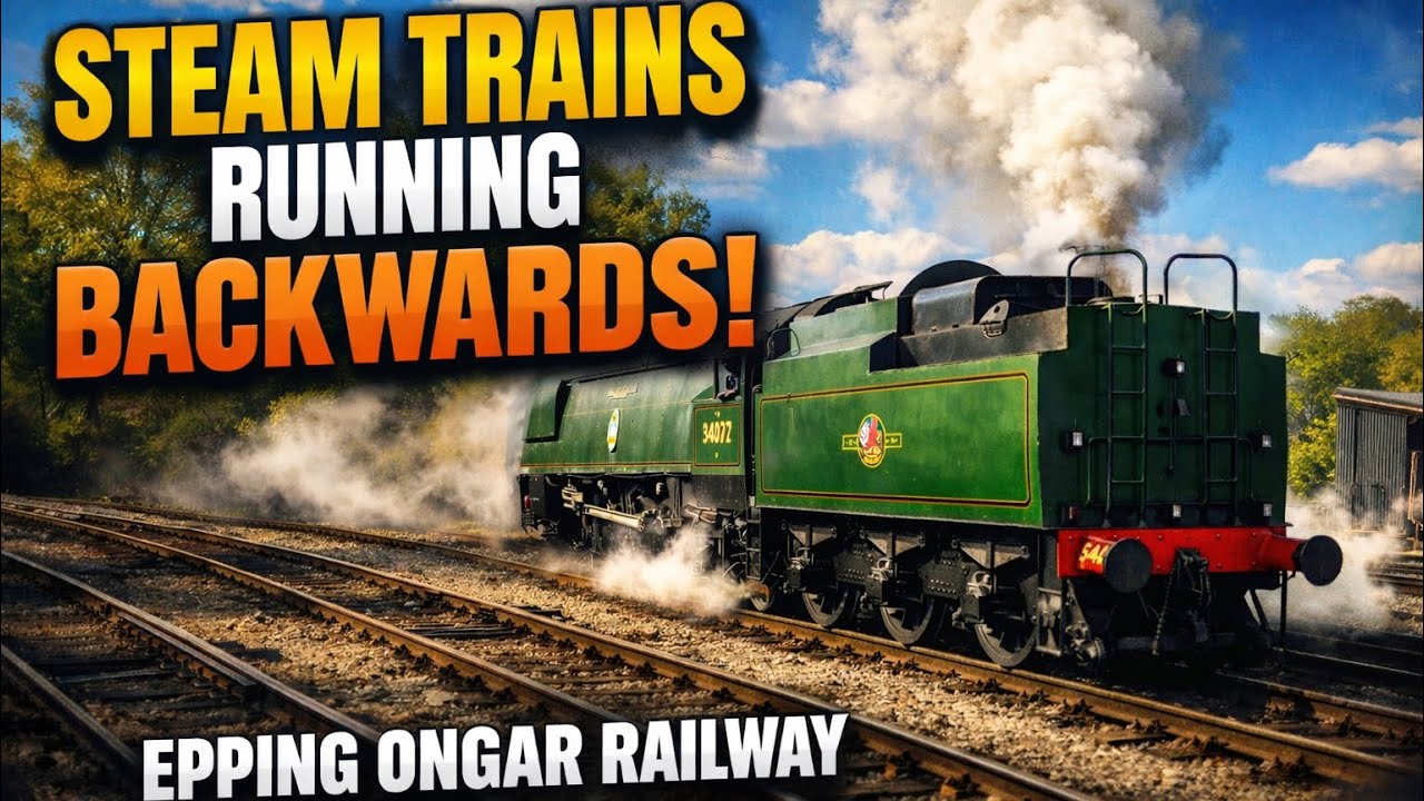 Steam Trains Running Backwards at the Epping Ongar Railway | Sights & Sounds