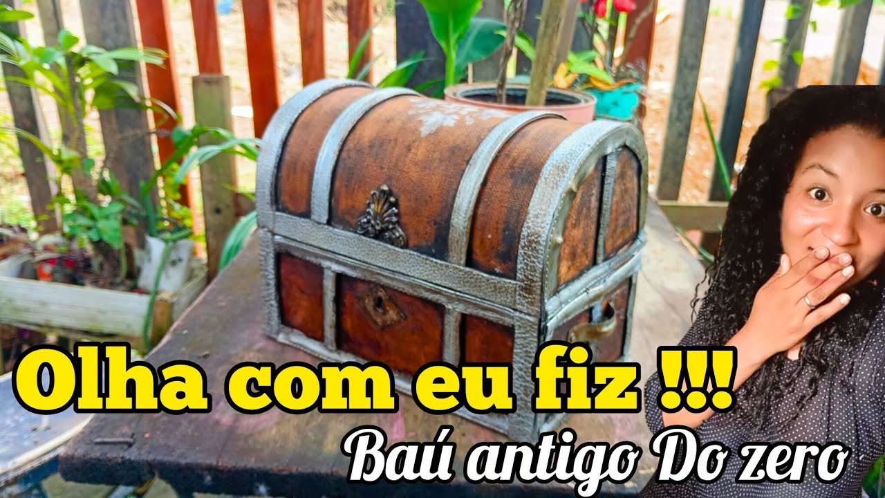 INACREDITÁVEL 😱|  Fiz um Baú do Século XVIII do ZERO!  Com material  vindo do Lixo| FAÇA VOCÊ MESMO 